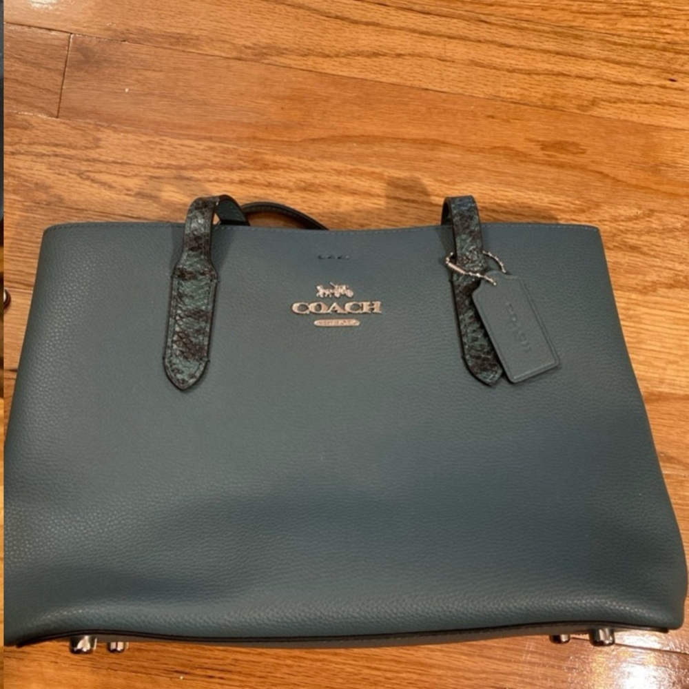 Coach Avenue Carryall with Snakeskin Handles